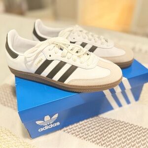 Adidas Samba White and Black Sneakers